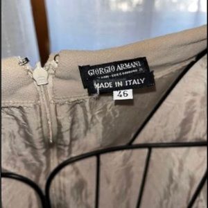 Giorgio Armani Beige A-Line Dress Mod-Style/90's Vintage | Size 46 Made in Italy